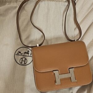 Hermès Gold Epsom Silver hardware mini bag 18 No direct text!! Only Poshmark!!